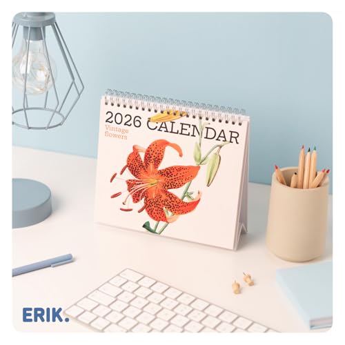 Thumbnail 4 de Grupo Erik Calendario sobremesa 2026 Flores 19,5×16,5 cm 🗓️