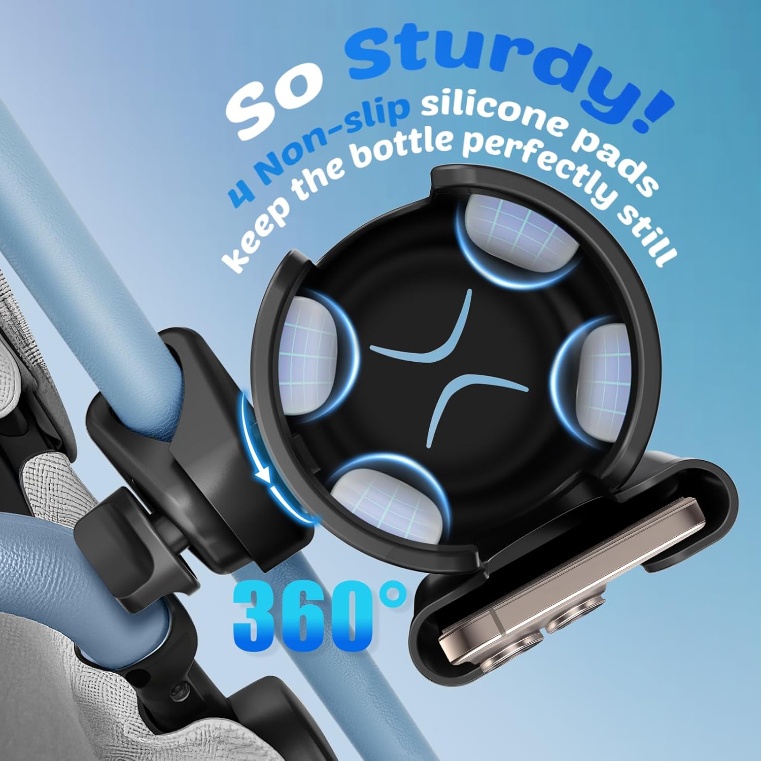 Thumbnail 4 de Guiseapue Pram Cup Holder universal cup and phone organiser 🚼