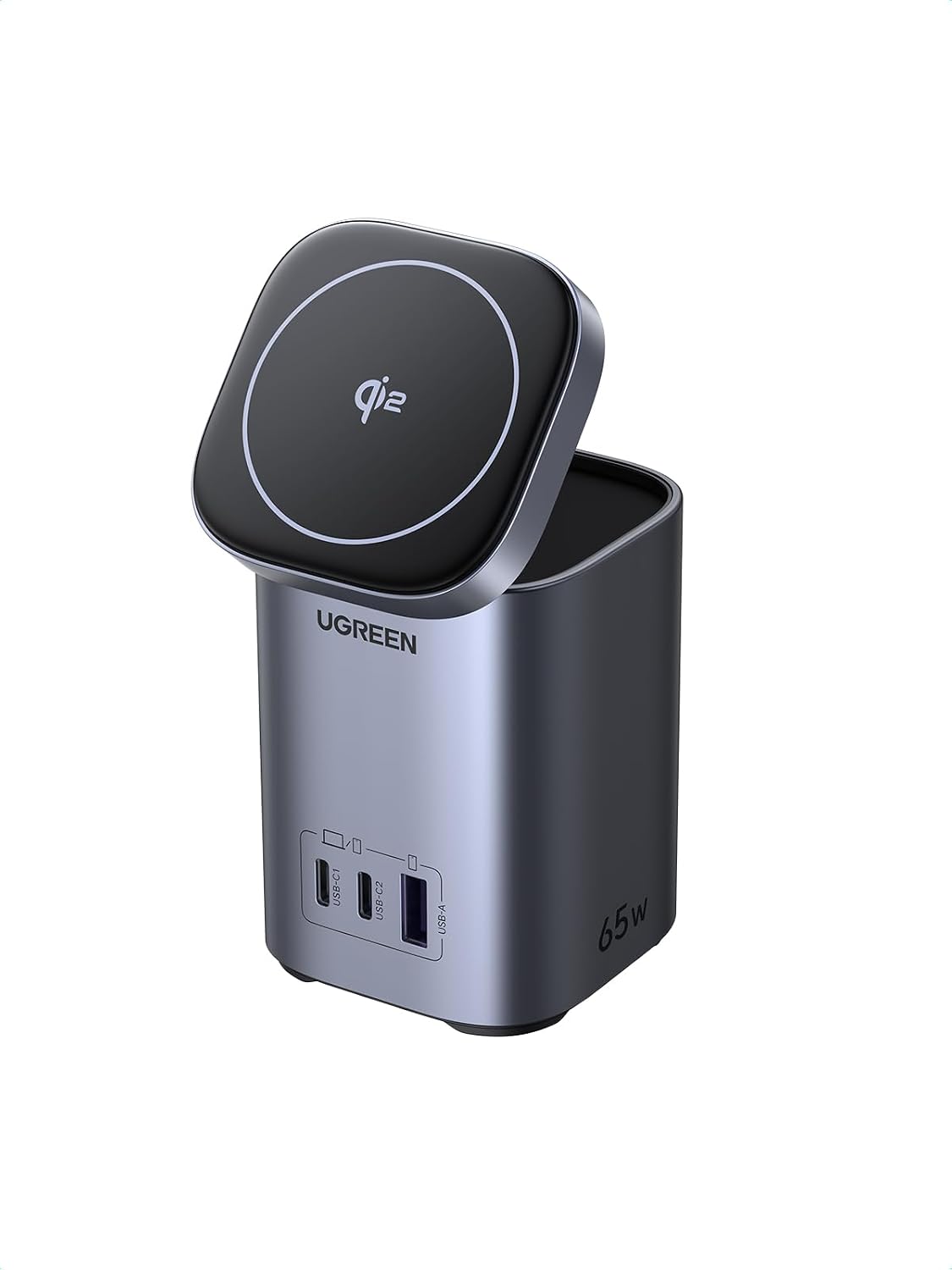 Detalle de UGREEN Nexode 65W chargeur station 15W Qi2