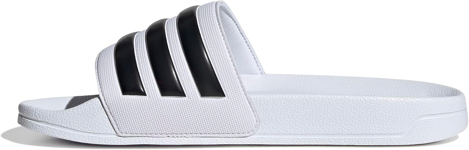 Detalle 2 de Adidas Adilette Shower Slides Slipper unisex, Cloud White/Core Black/Cloud White, Größe 43 EU