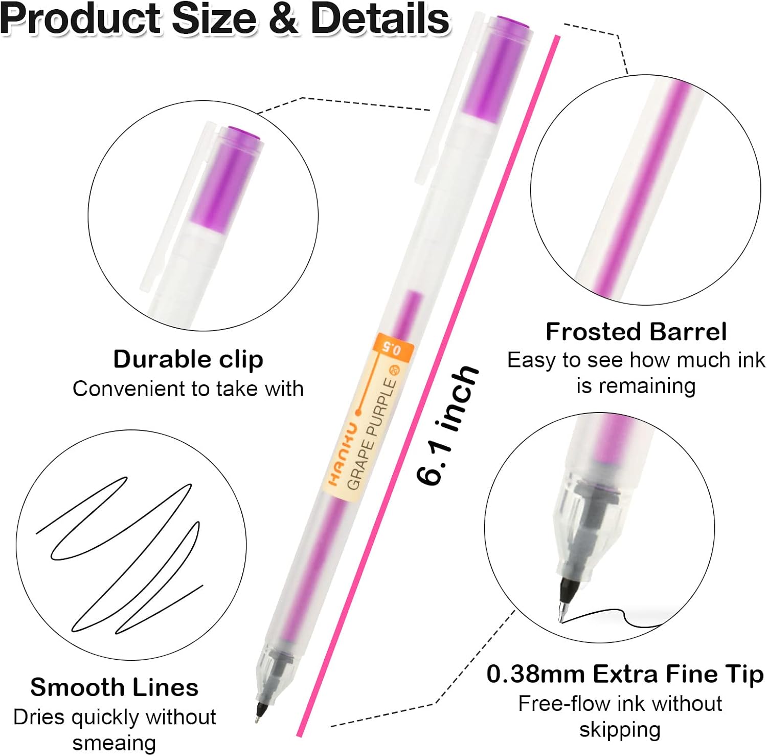 Thumbnail 1 de ABEIER Premium 24 Gel Ink Pens 0.5mm 🖊