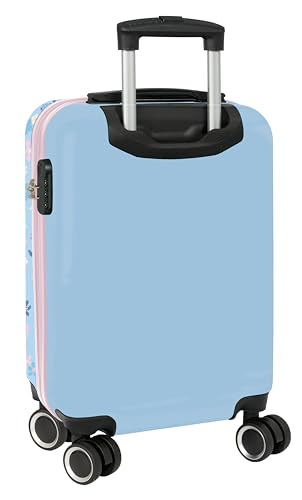Detalle de Stitch Happy Trolley de Cabina 20" de Safta: maleta con ruedas, candado y ligereza para viajes rápidos