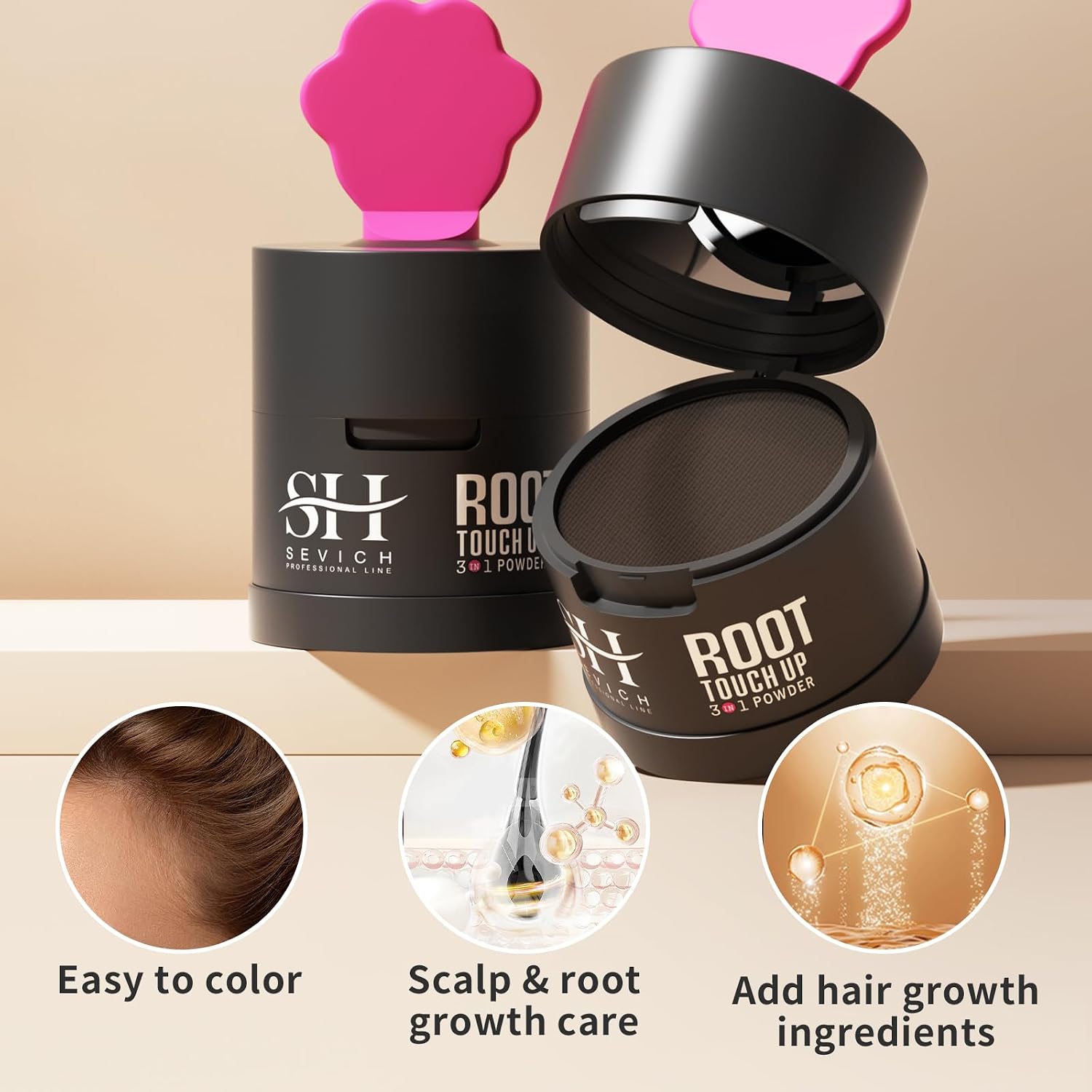 Detalle de Sevich Hairline Powder, Dark Brown