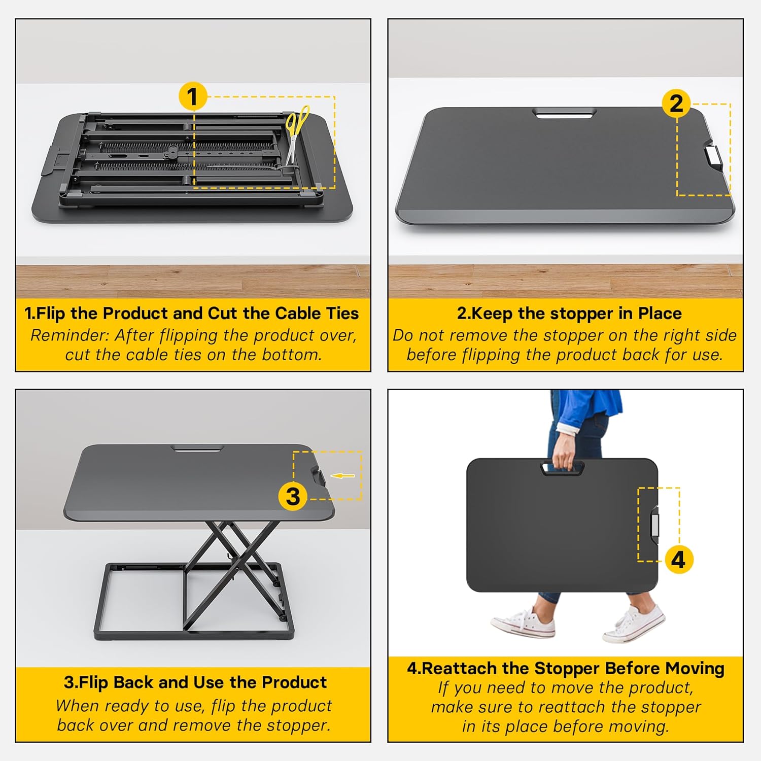 Thumbnail 2 de BONTEC Standing Desk Converter 67x47cm