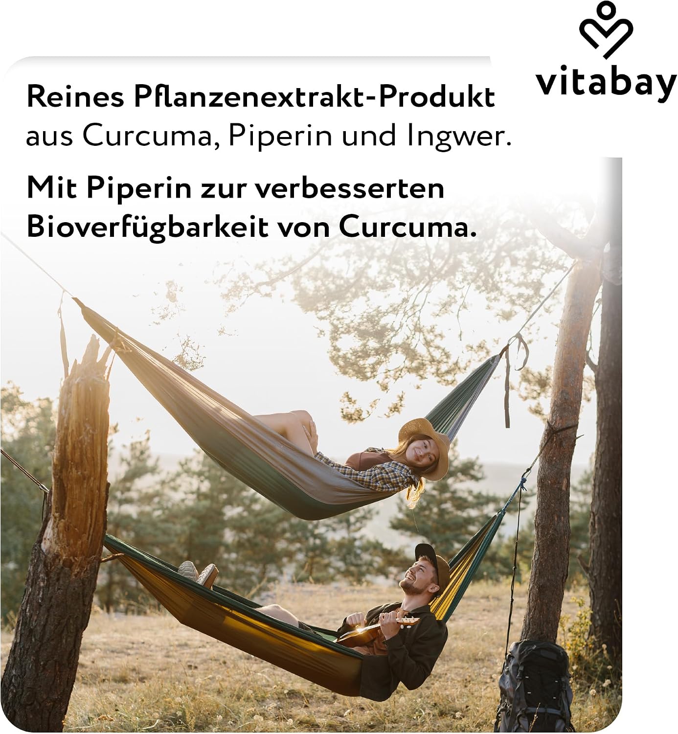 Detalle de Vitabay Kurkuma Kapseln hochdosiert – 90 vegane Kapseln mit Kurkuma-Extrakt (365 mg pro Kapsel)