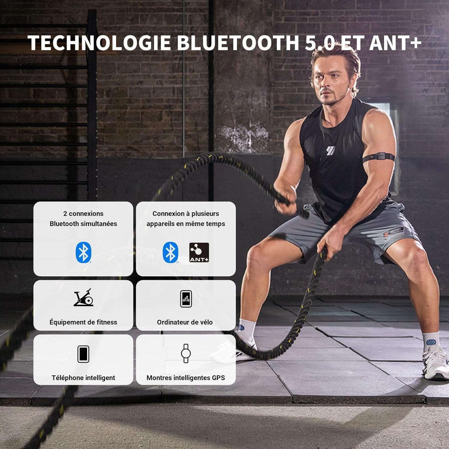 Thumbnail 2 de COOSPO HW9 Brassard cardio Bluetooth 5.0 📟