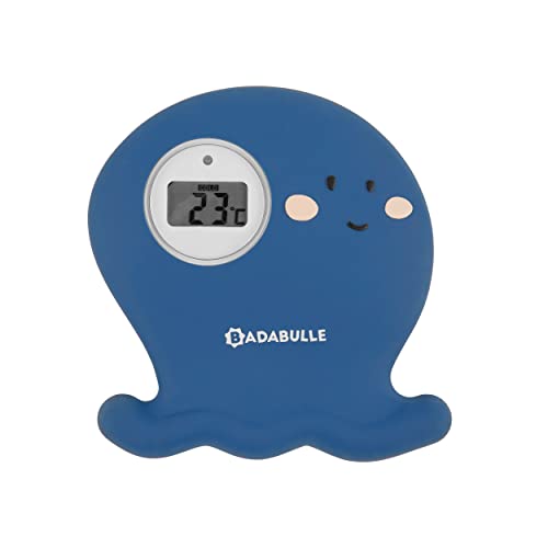 Detalle de Badabulle Thermomètre de bain digital pour bébé — poulpe ludique, précision à 1 degré et alerte sécurité
