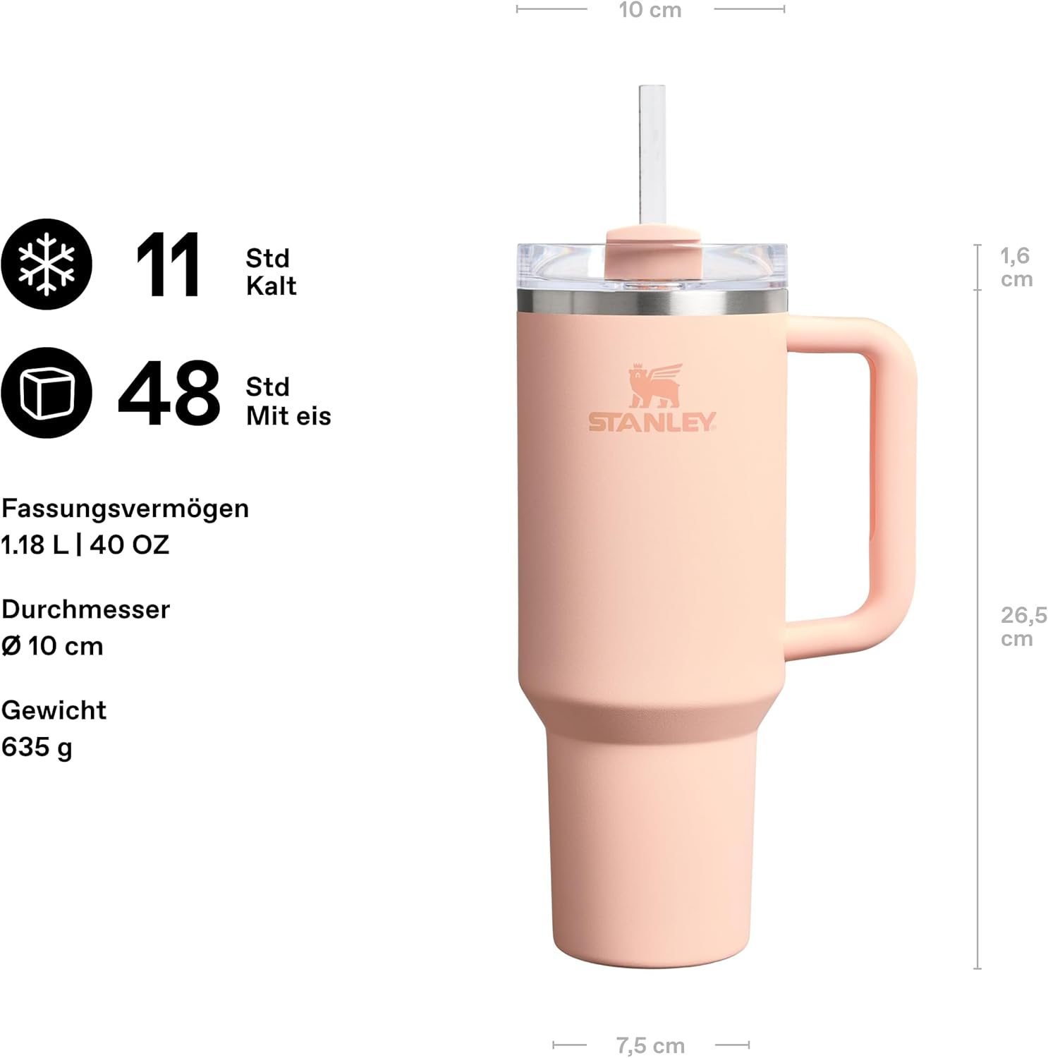 Thumbnail 1 de STANLEY 1913 Quencher H2.0 Flowstate Trinkflasche 1,2 L – Orange Cream
