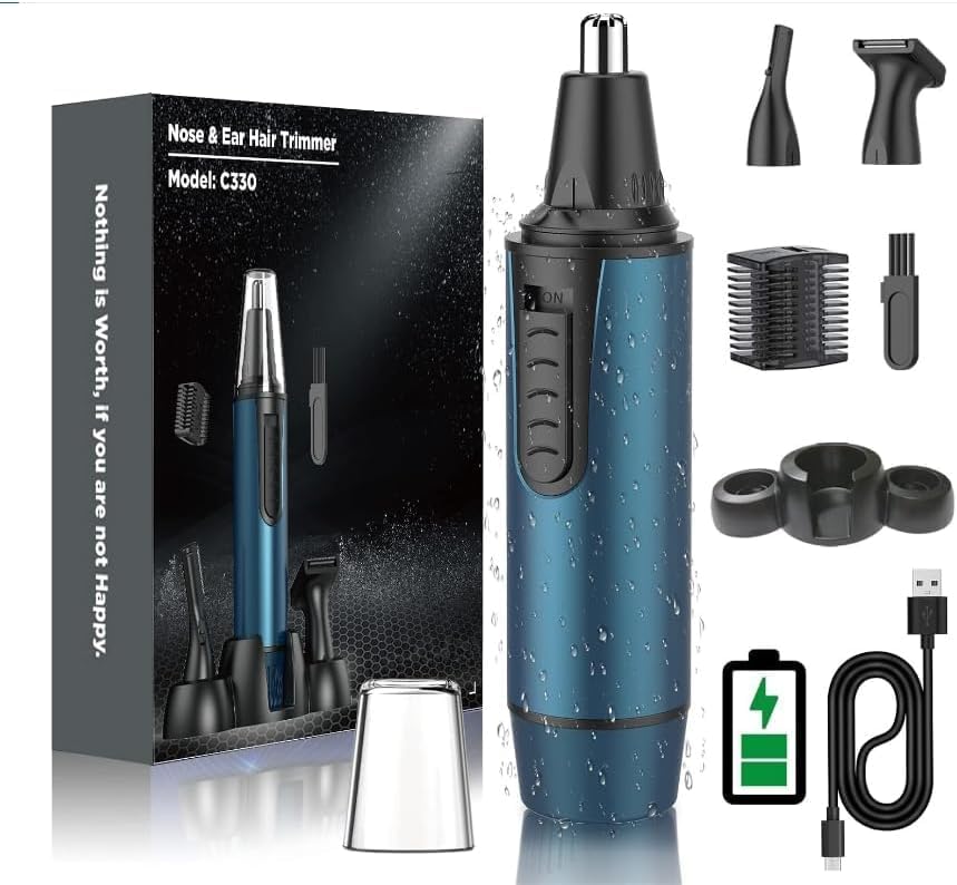 Detalle de NUMIFUN C330 neushaartrimmer, 8500 tpm, IPX7 en oplaadbaar via USB