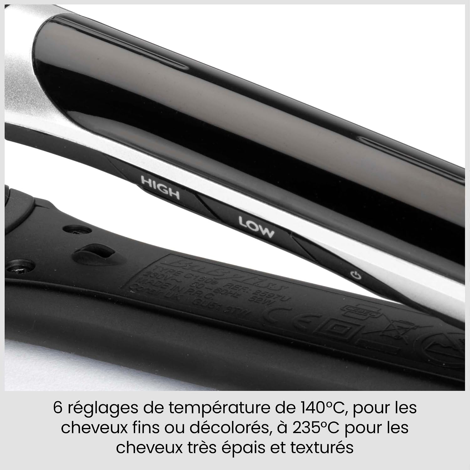 Detalle de BaByliss ST397E Sleek Control Wide stijltang met platen van 35 mm