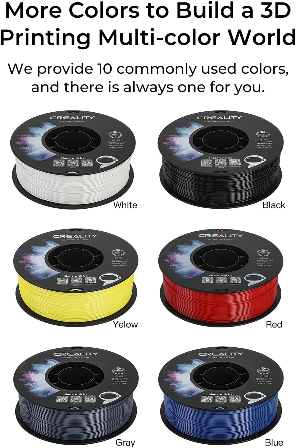 Thumbnail 6 de Creality ABS Filament 1.75mm 4 kg 4-pack ๐จ