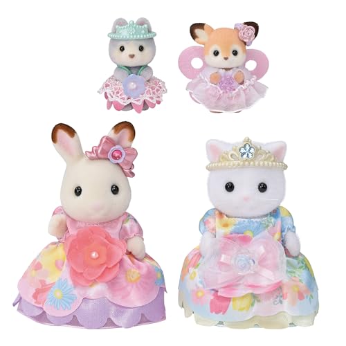 Thumbnail 3 de Sylvanian Families - Les Princesses en Robes à Fleurs : Set de 4 figurines articulées (5809)