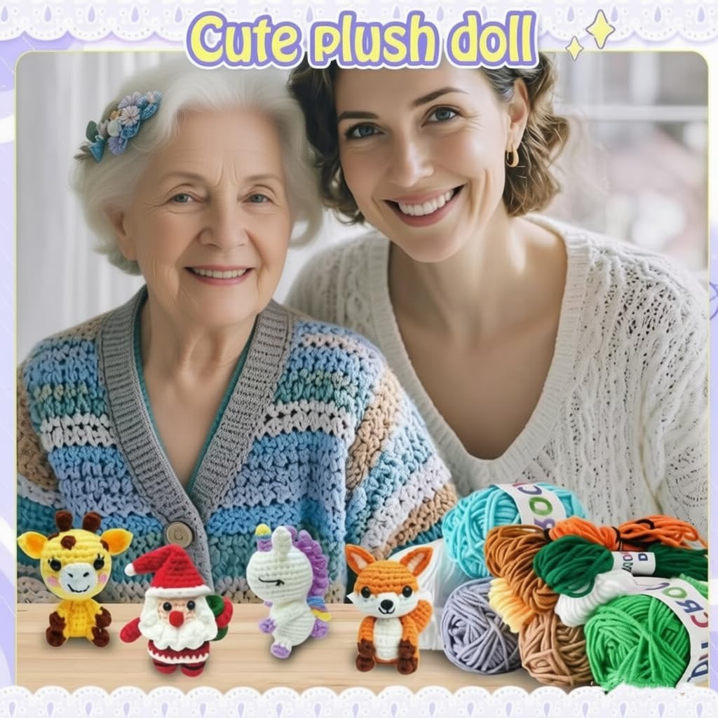 Thumbnail 2 de ZSDSZDZY 6Pcs Crochet Kit for Beginners: A Hands-On Path to Cute Animal Creations