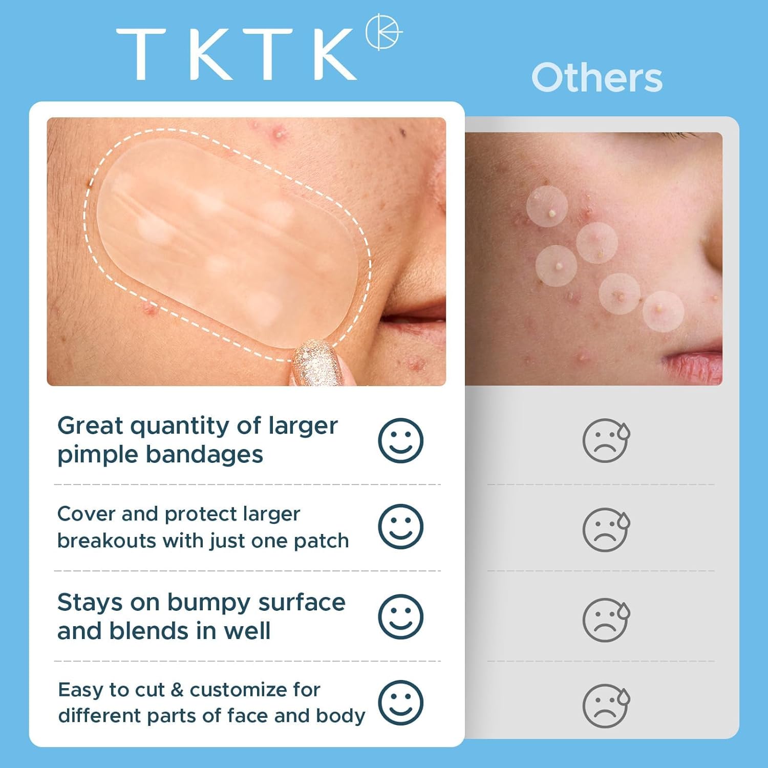 Detalle 2 de TKTK XL hydrocolloid acne patches 124 count