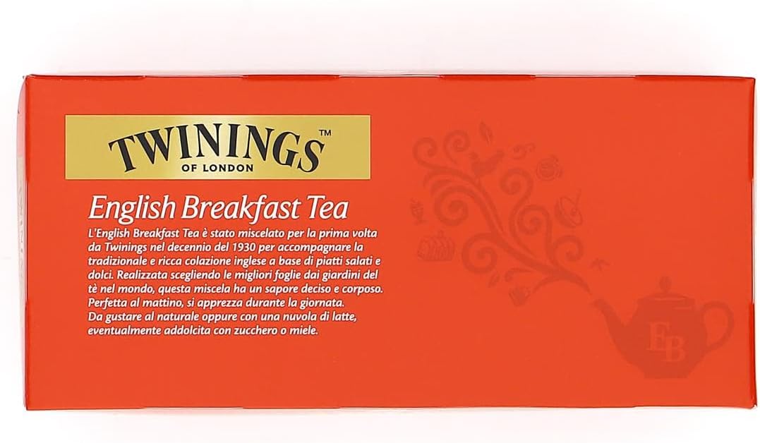 Detalle de Twinings English Breakfast Tea Sfuso – 8 confezioni da 100 g (800 g) | miscela classica e decisa