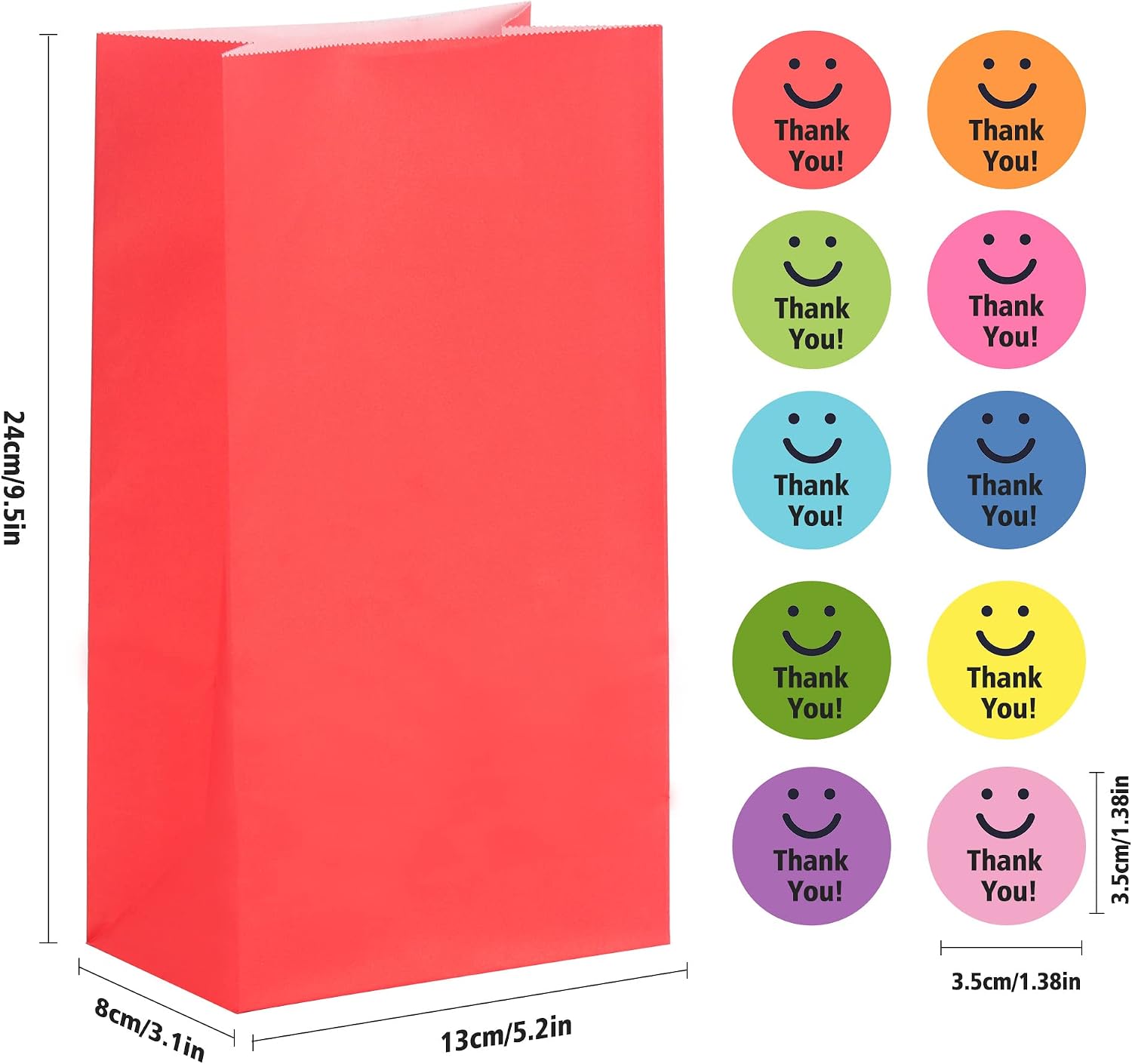 Thumbnail 2 de CASPLUS 50 Paper Party Bags 24x13x8cm