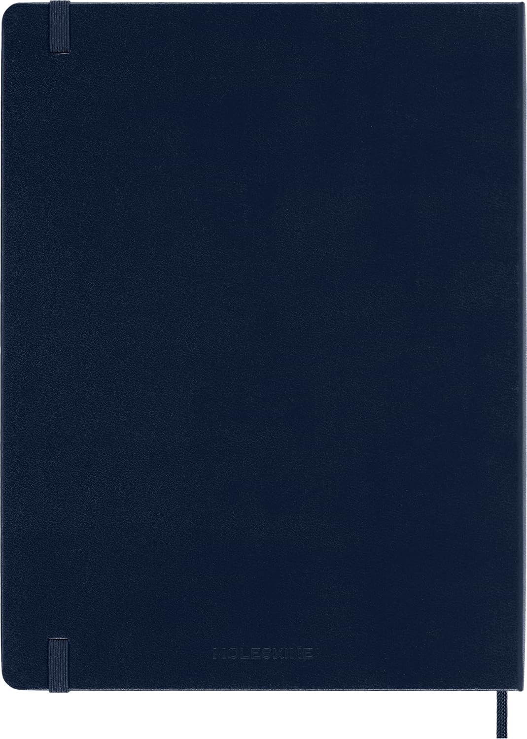 Detalle de Moleskine Classic Notebook – Ruled, Hard Cover, Sapphire Blue, XL (19 x 25 cm), 192 Pages