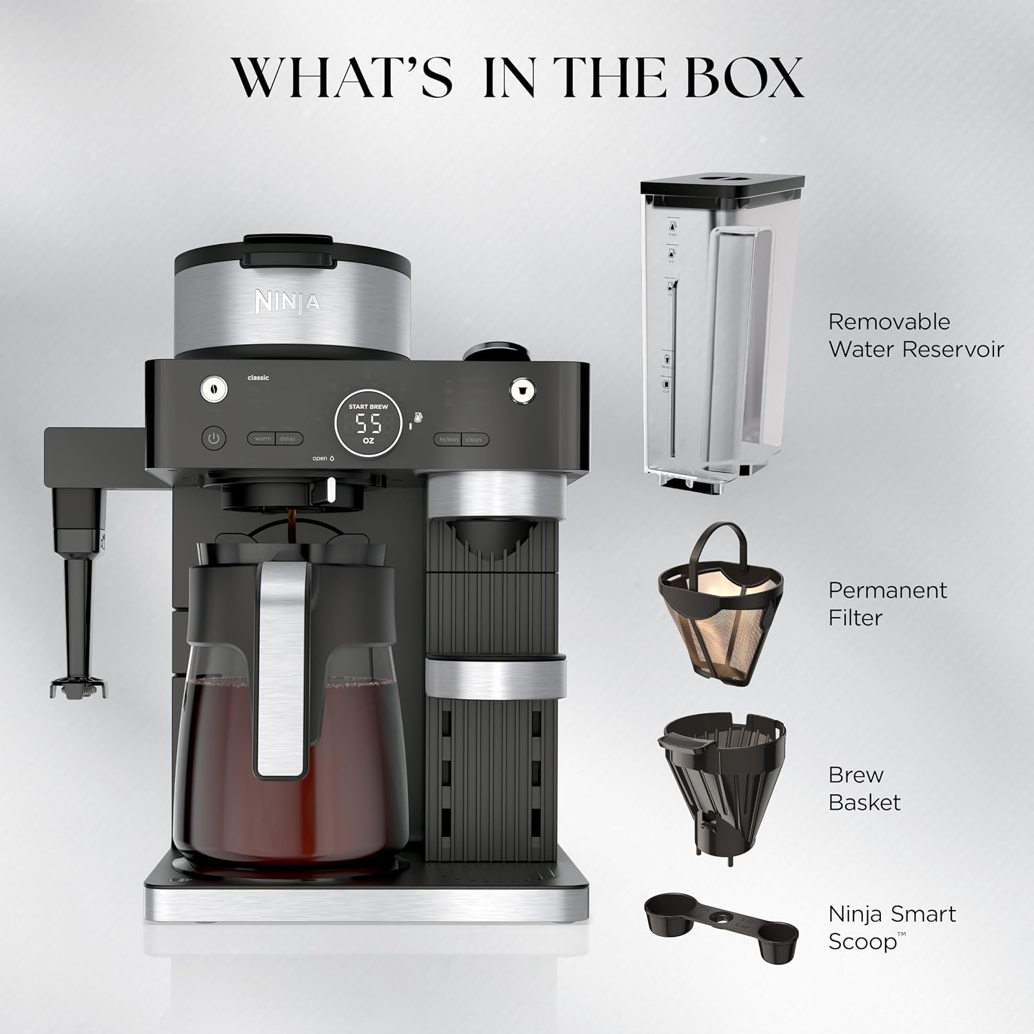 Thumbnail 6 de Ninja CFN601C Espresso & Coffee System with 19-Bar Pressure, Frother and 12-Cup Carafe
