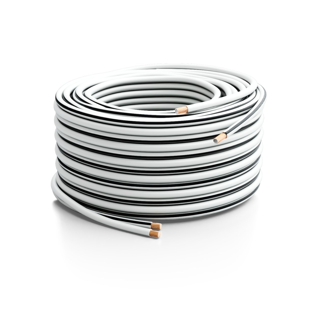 Thumbnail 4 de deleyCON Câble Haut-Parleur 25 m 2x0,75 mm² CCA aluminium revêtu cuivre – Marque de polarité, Blanc