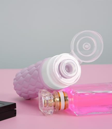 Detalle de Lericttor 100ml Silicone Travel Bottle Set (4 Pack) with Clear Toiletry Bag