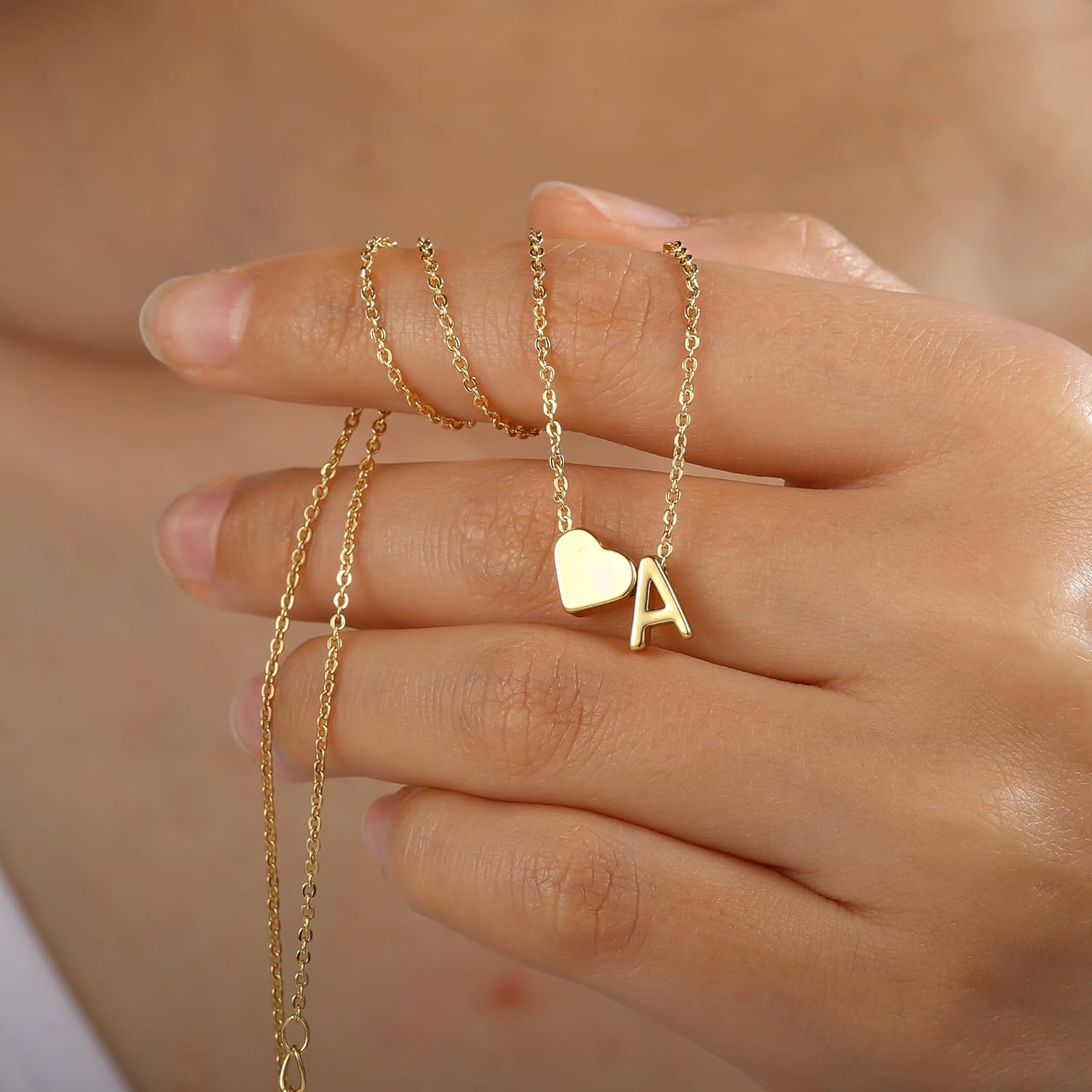 Thumbnail 3 de Turandoss Heart Initial Necklace 16"
