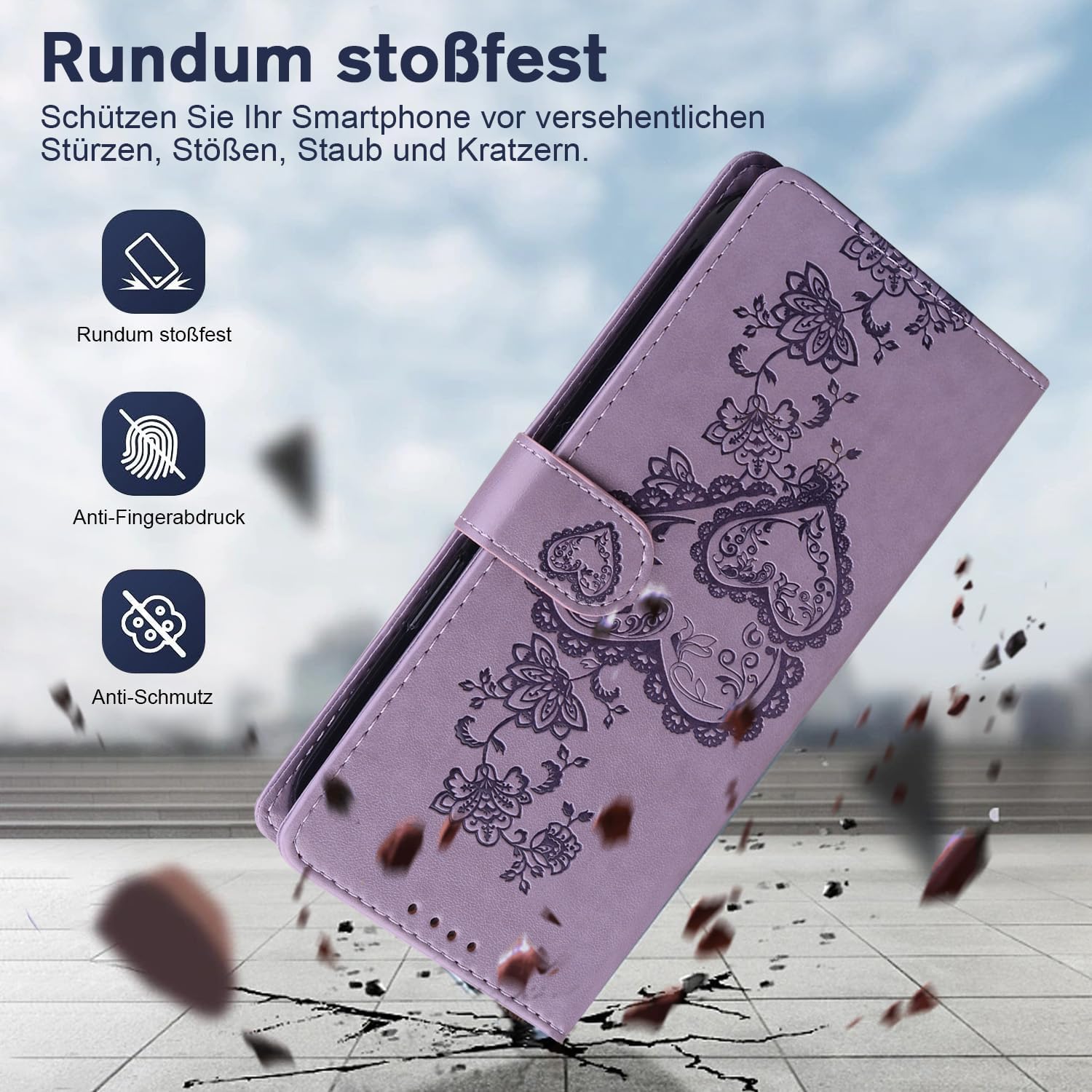 Thumbnail 4 de BOLELAW Klapphülle für Motorola Edge 50 Neo mit Magnetverschluss, Kartenfächern und Standfunktion