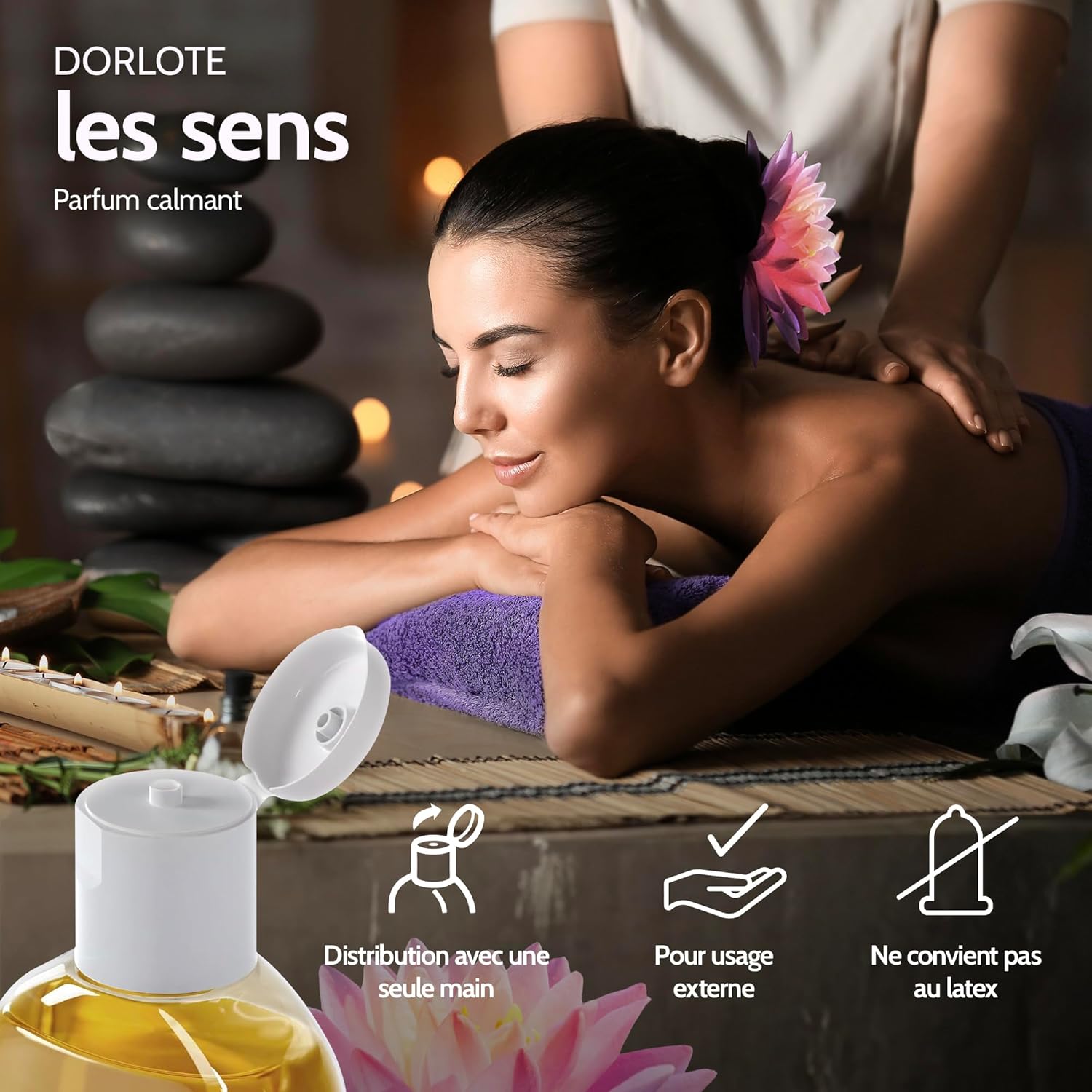 Detalle de Vibratissimo Relax 250 ml — huile de massage apaisante pour la relaxation