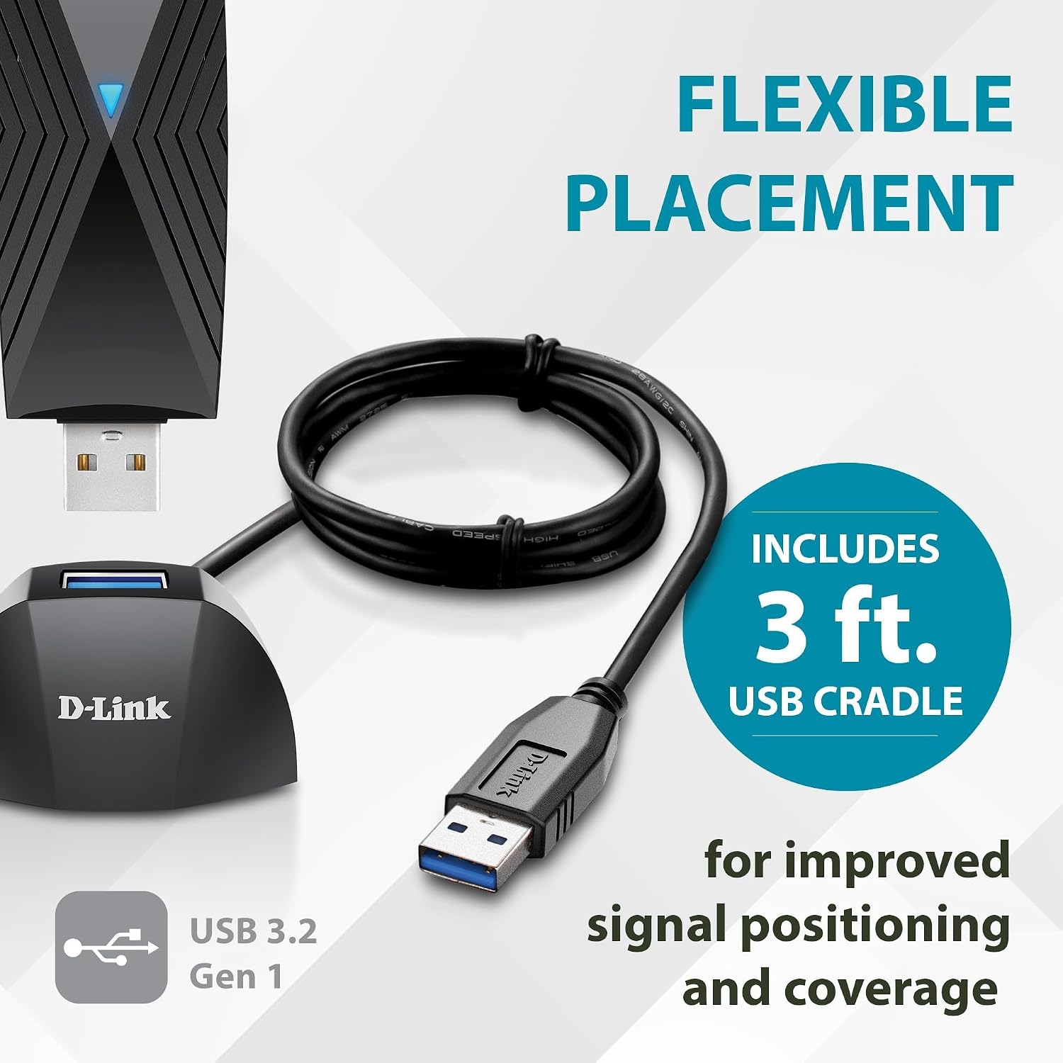 Thumbnail 5 de D-Link DWA-X1850 AX1800 USB Wi‑Fi 6 Adapter