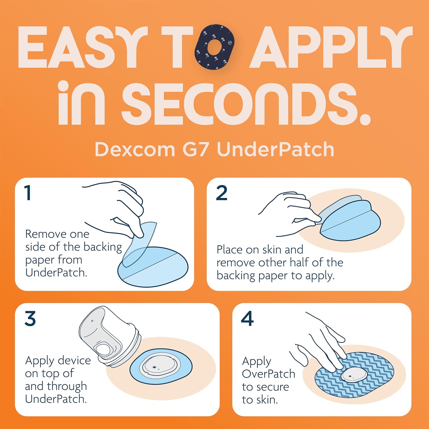 Thumbnail 5 de ExpressionMed Dexcom G7 UnderPatch CGM Sensor Patches, 10-Pack, Breathable