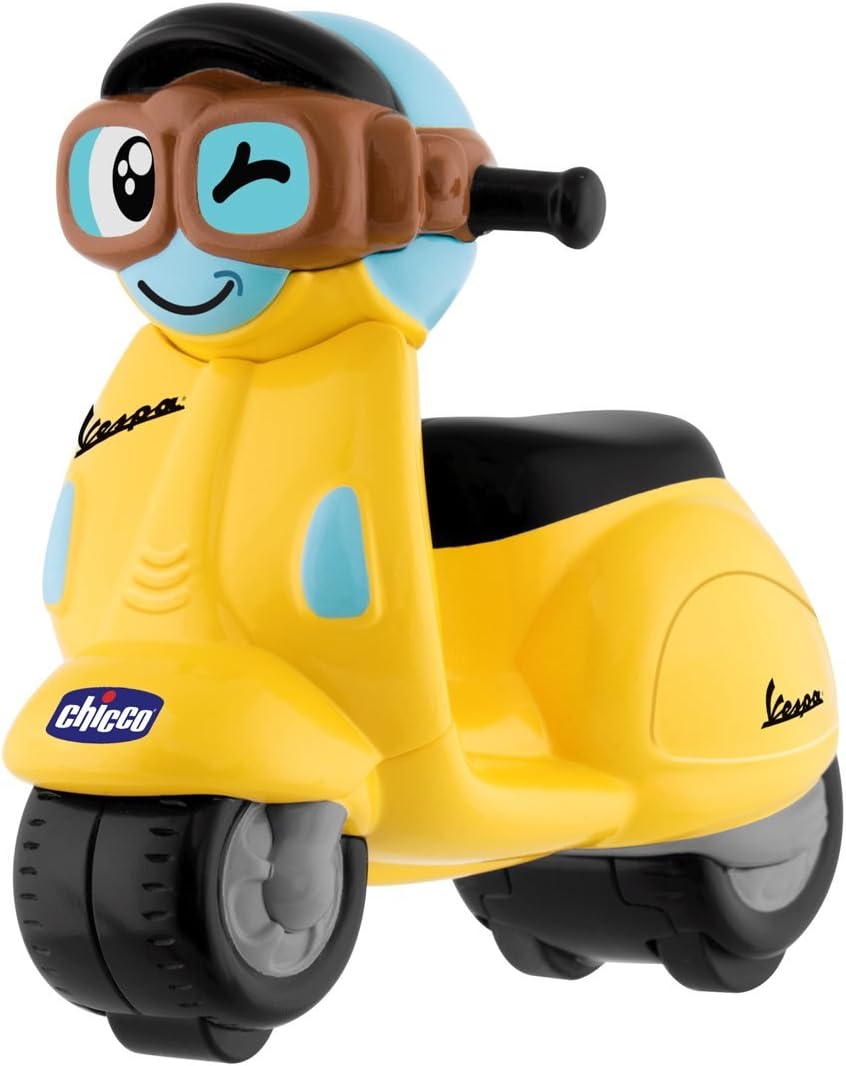 Detalle de Chicco 9627000000 Vespa Primavera Mini – żółty skuter zabawkowy z napędem