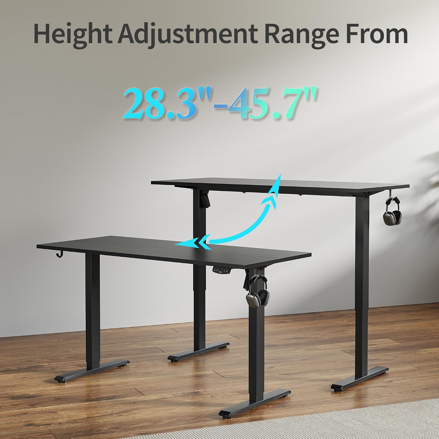 Thumbnail 6 de Agilestic Electric Standing Desk: 60 x 24 Inches, Height Adjustable with Memory Presets