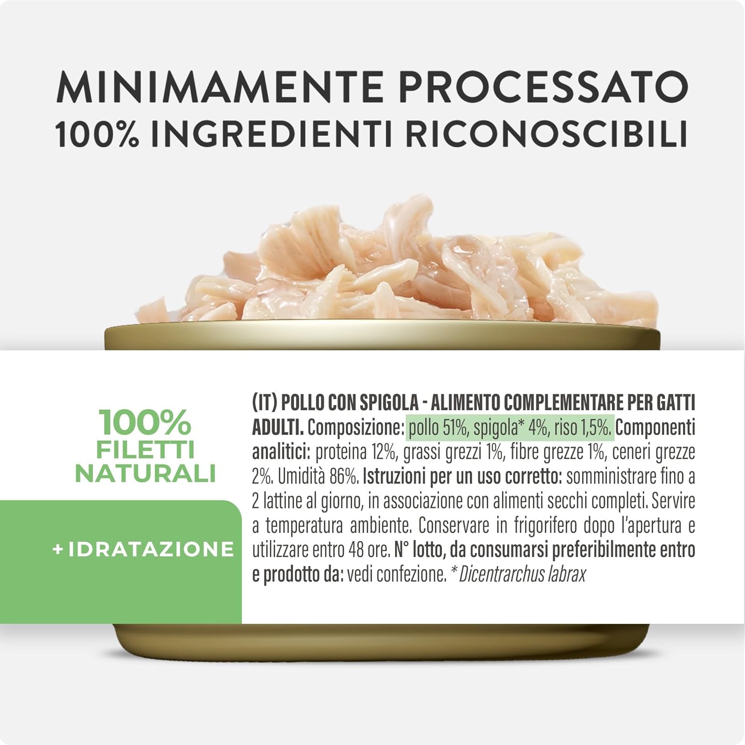Thumbnail 2 de Schesir Filetti di Pollo con Spigola in Gelatina – Umido complementare per gatti (12 lattine da 70 g)