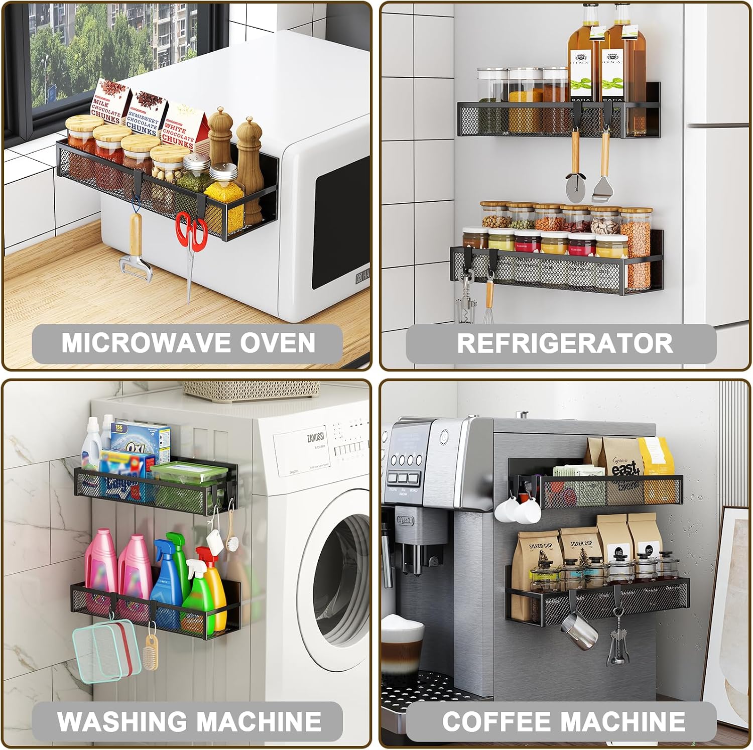 Thumbnail 4 de Aufworld Magnetic Spice Rack 2-Pack