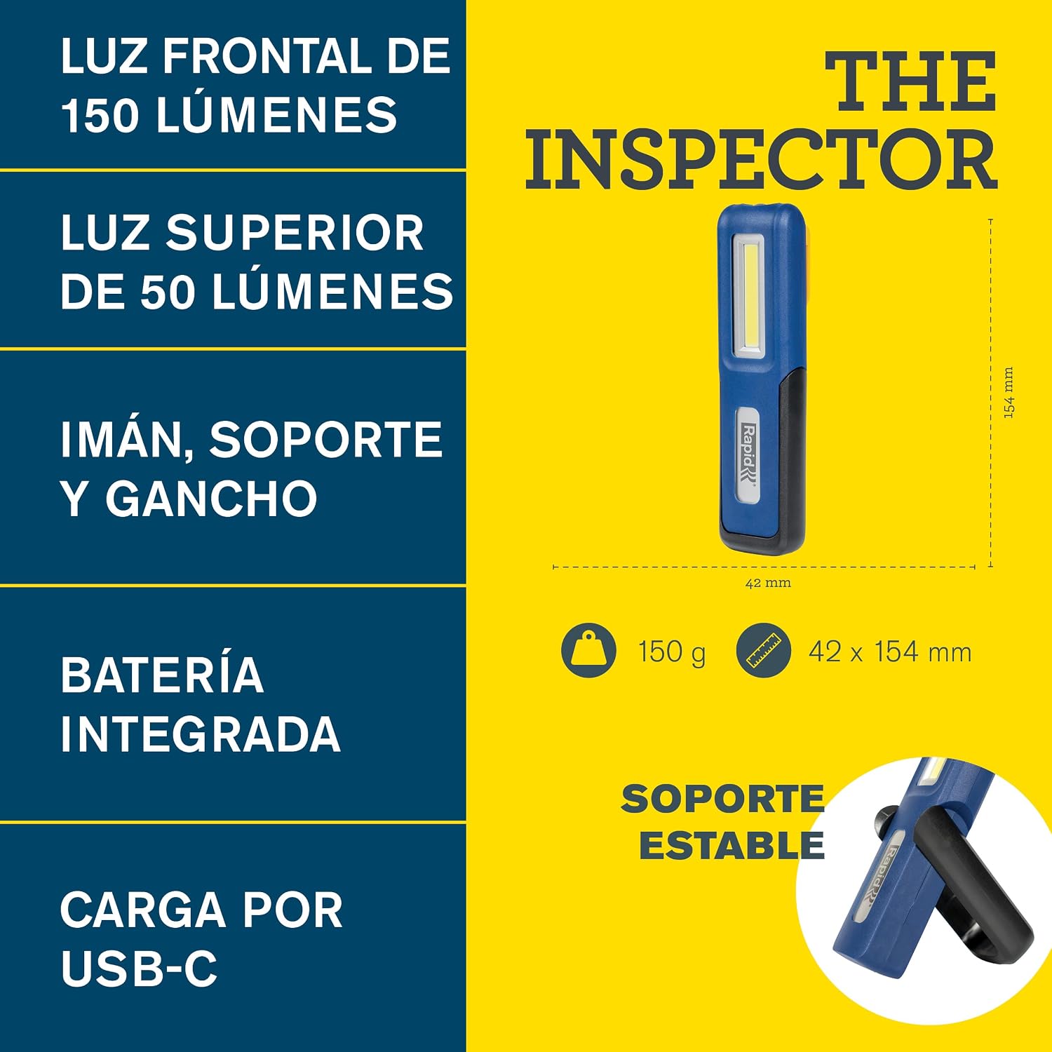 Detalle 2 de The Inspector Luz LED Portátil