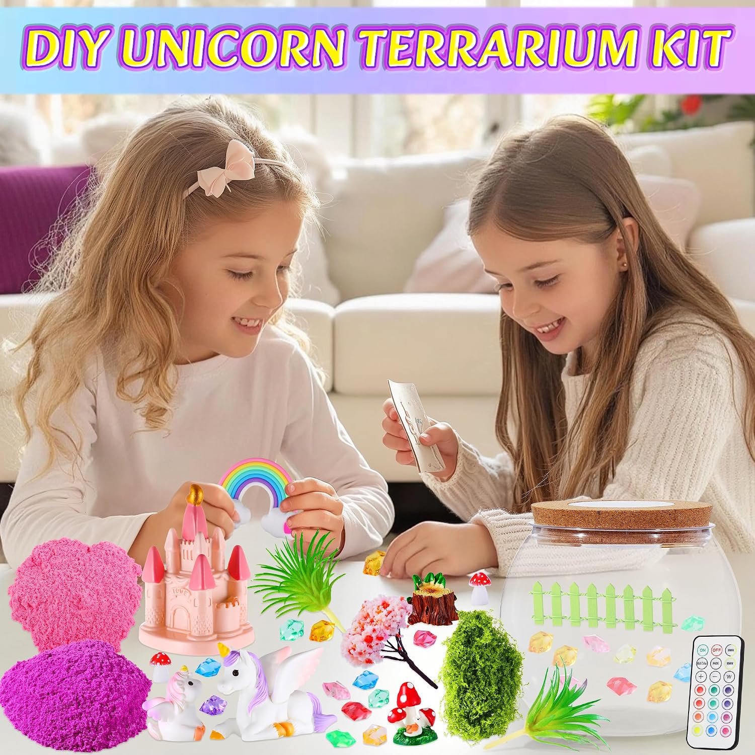 Thumbnail 2 de Gifmore Unicorn Terrarium Kit with LED night light