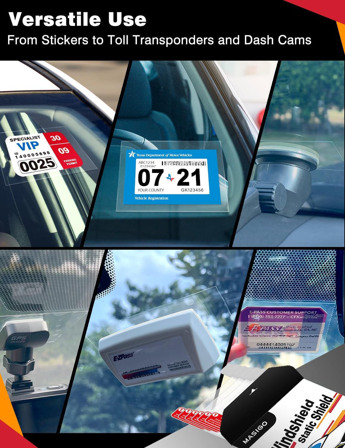 Detalle de Car windscreen parking permit holder 6 pack
