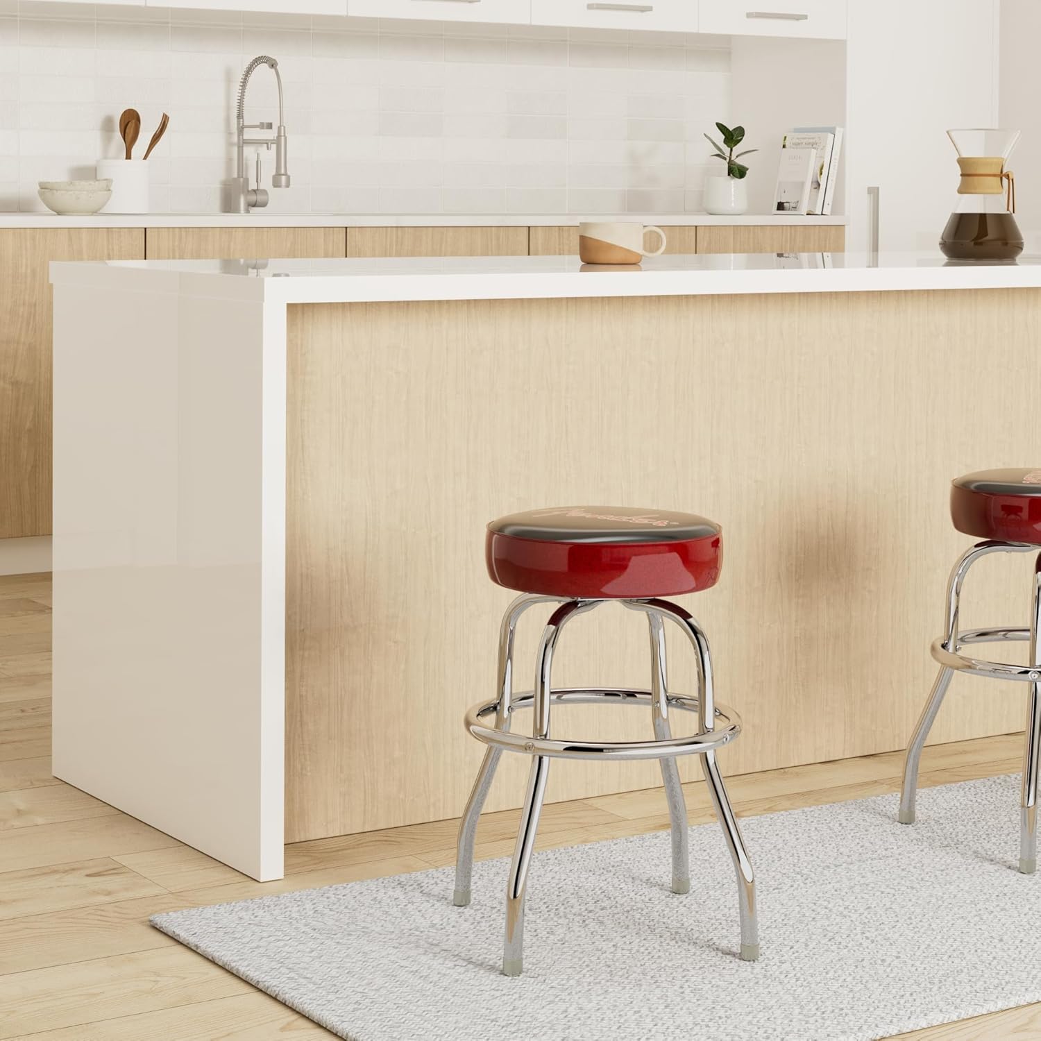 Detalle 2 de Fender Red Sparkle Logo Barstool 24