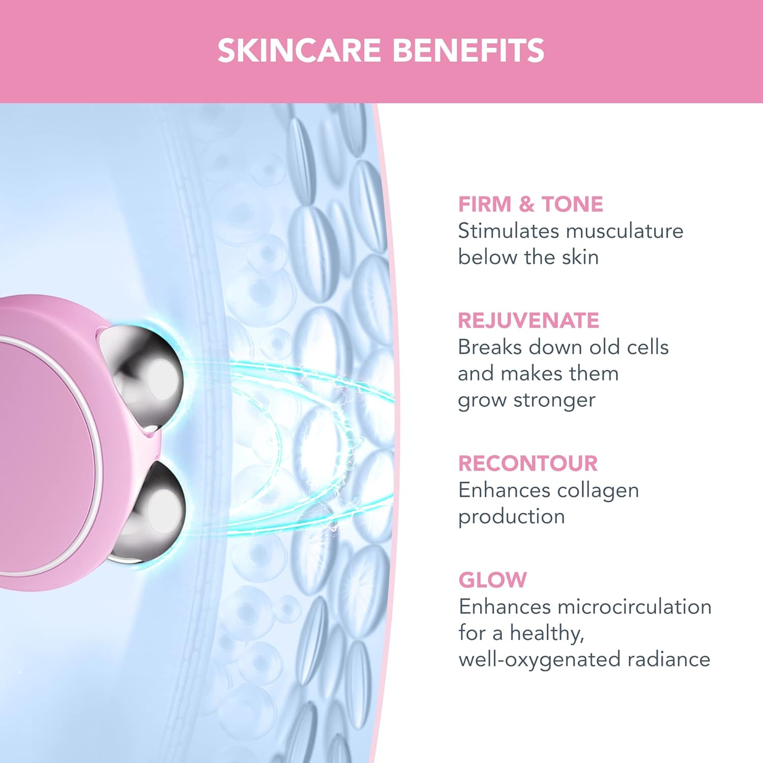 Detalle de FOREO BEAR mini Pearl Pink appareil lifting visage