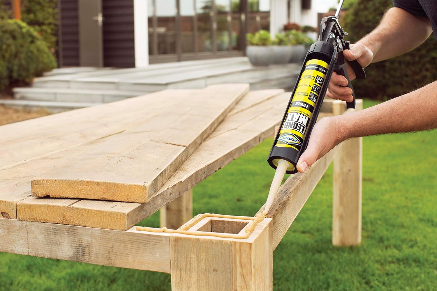 Thumbnail 4 de Bostik Legno Max Power: adesivo per legno impermeabile 380 g beige, senza poliuretani