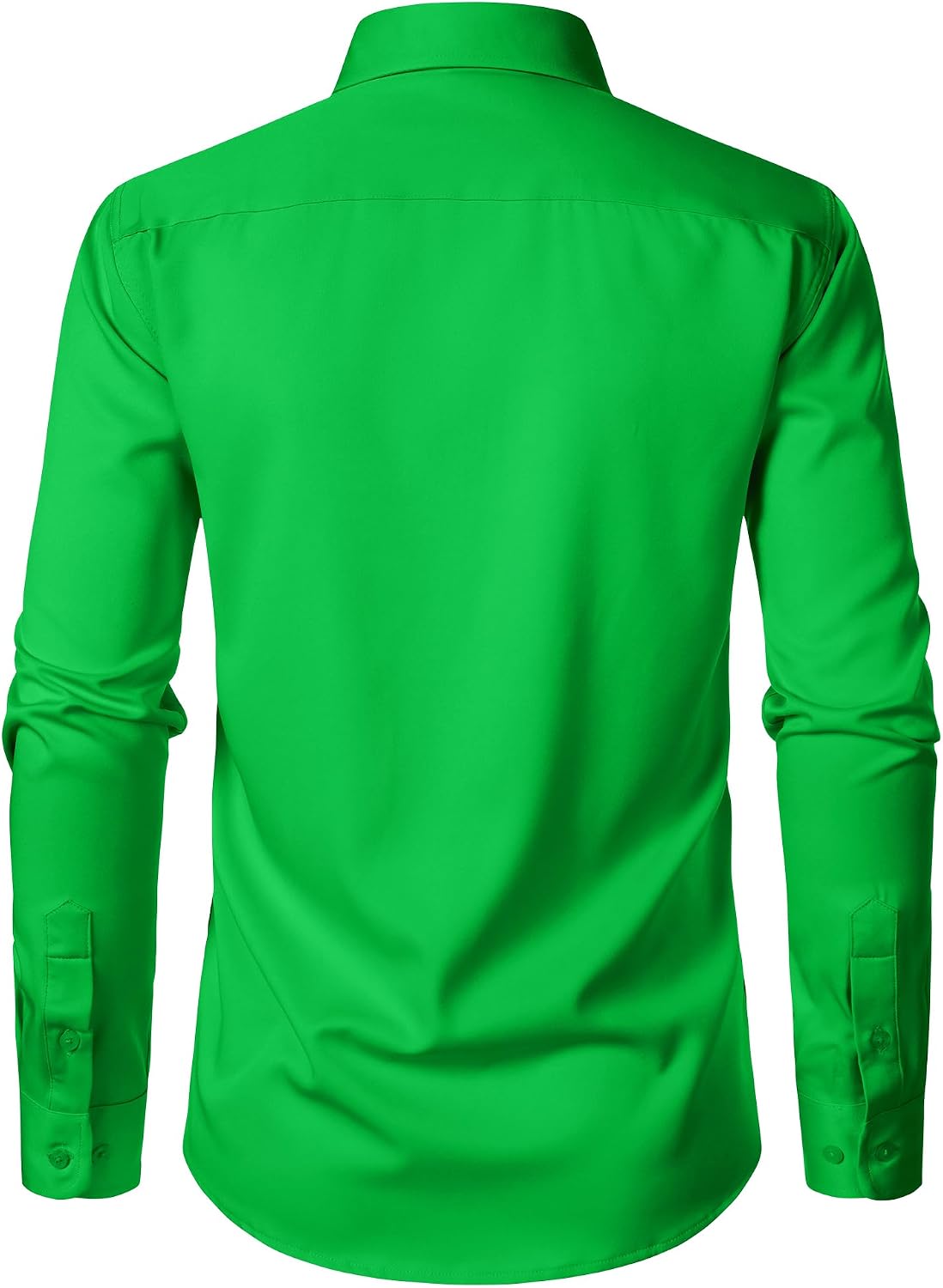 Detalle de ZEROYAA Men's Wrinkle-Resistant Long-Sleeve Dress Shirt, Stretch Modern Slim Fit
