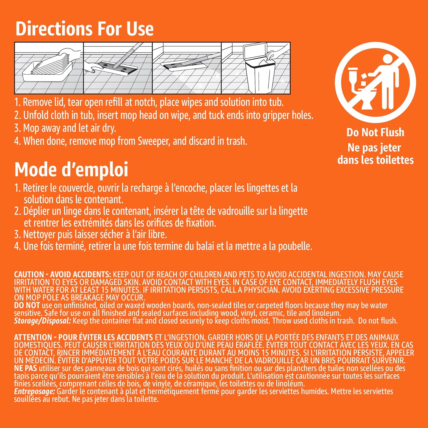 Detalle 2 de Amazon Basics Wet Mop Refills 24 🧽