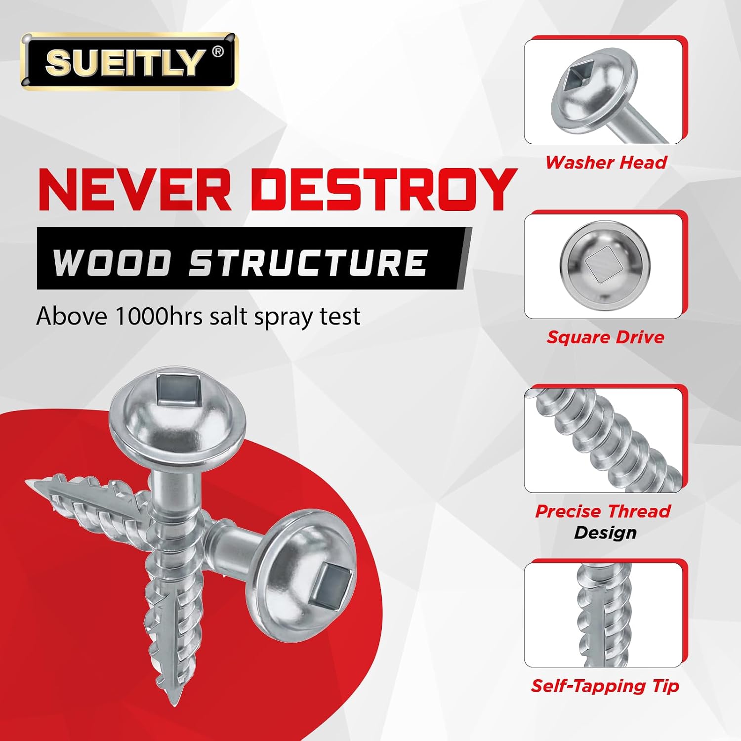 Detalle 1 de Pocket Hole Screws #8 x 2-1/2-Inch