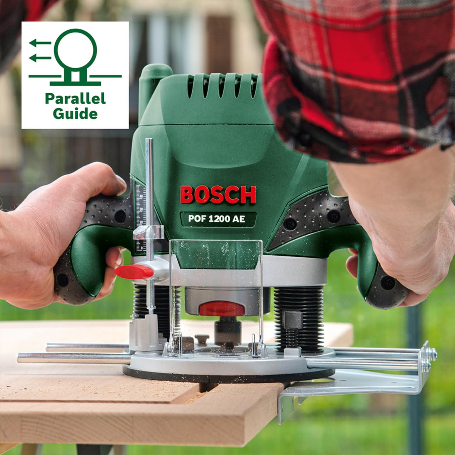 Thumbnail 6 de Bosch POF 1200 AE fresatrice 1200 W con sistema SDS, guida parallela e kit copiatori