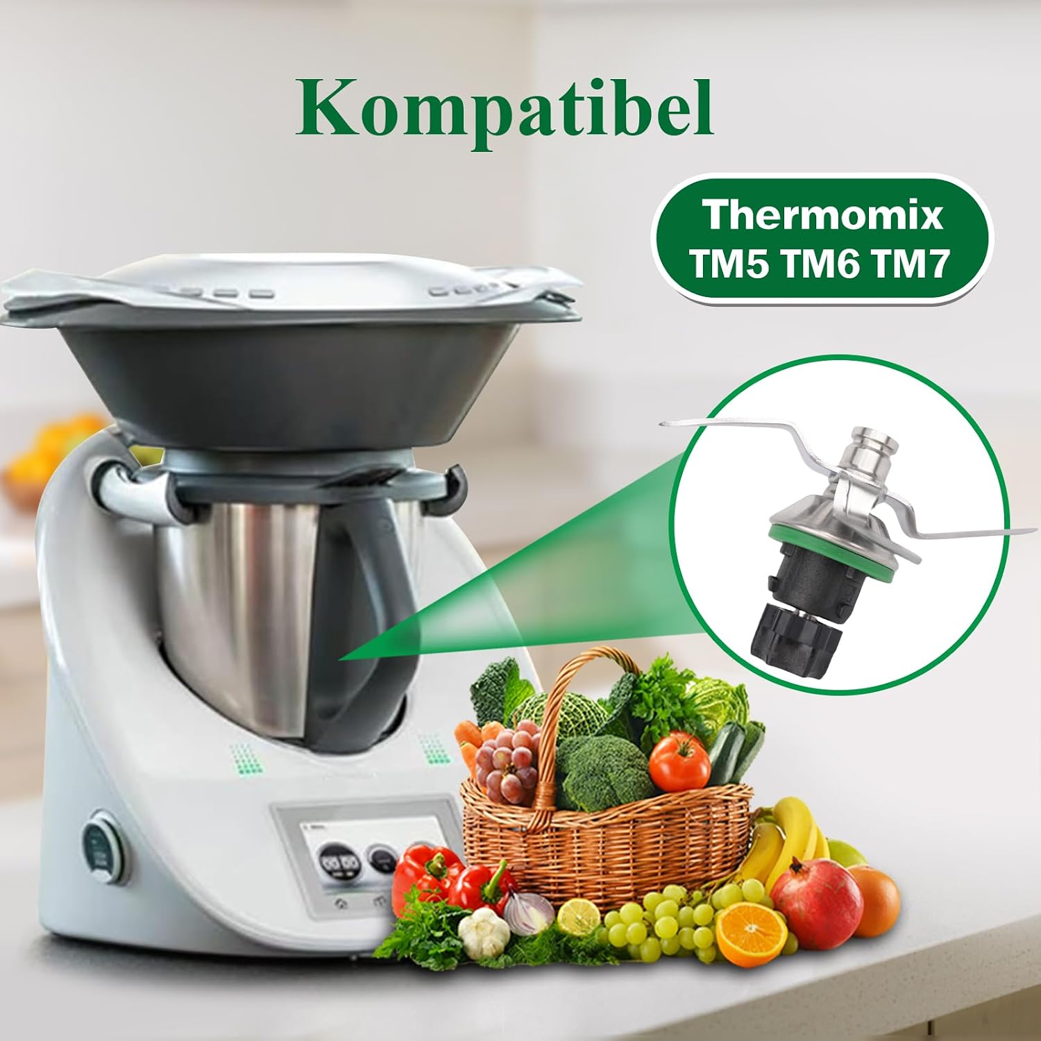 Detalle de XUNNIU set lame acciaio per Thermomix TM7