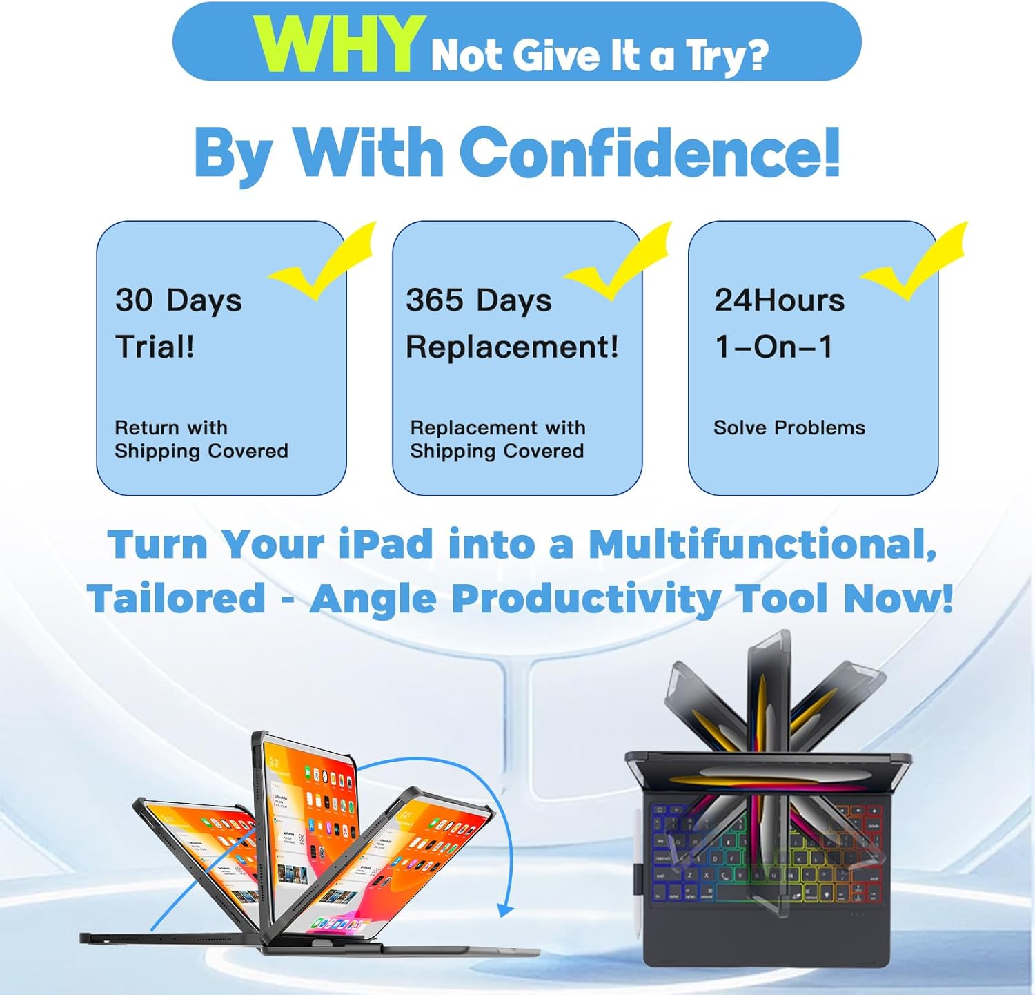 Thumbnail 1 de BABG Keyboard Case for iPad Pro 13 M5 360° rotatable