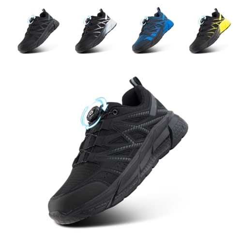 Hitmars Baskets Homme Chaussures de Sport à molette – légères, noir, 43