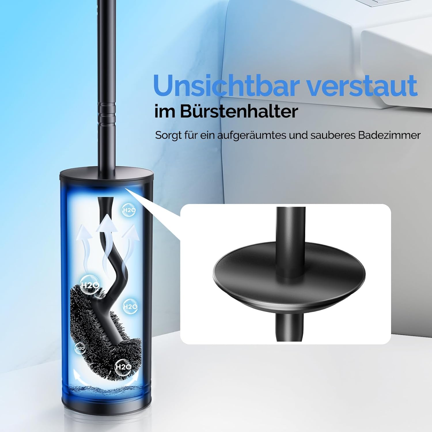 Detalle 2 de Edelstahl Klobürste Set HAMITOR 2-teilig