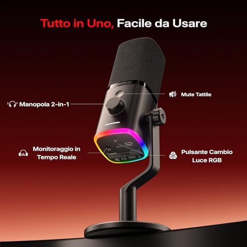 Thumbnail 6 de MAONO PD100W Microfono Gaming Wireless: libertà, controllo e colore per streaming