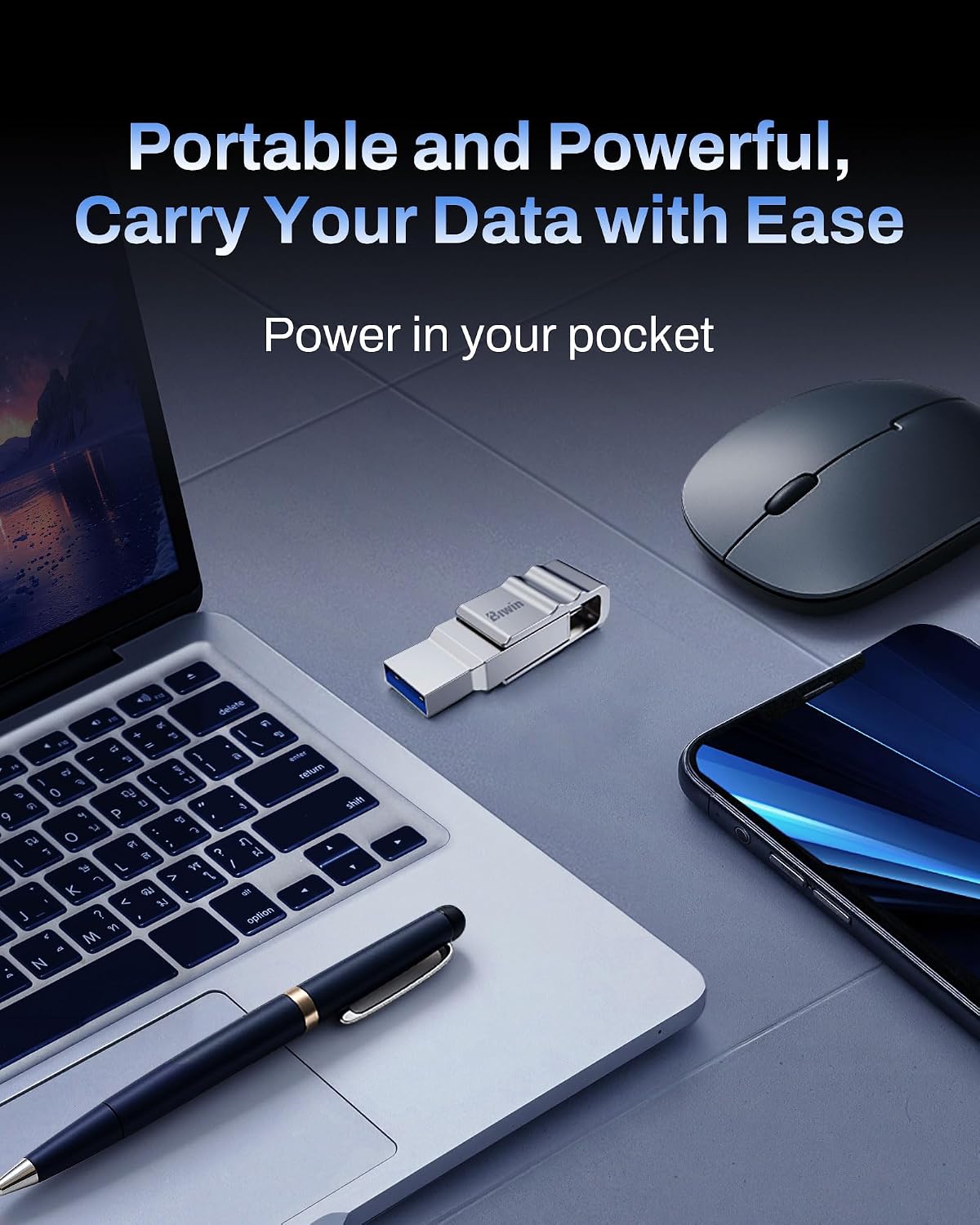 Thumbnail 6 de Biwin UD150 32GB Dual-Port USB 3.0 Flash Drive with 150 MB/s Speeds