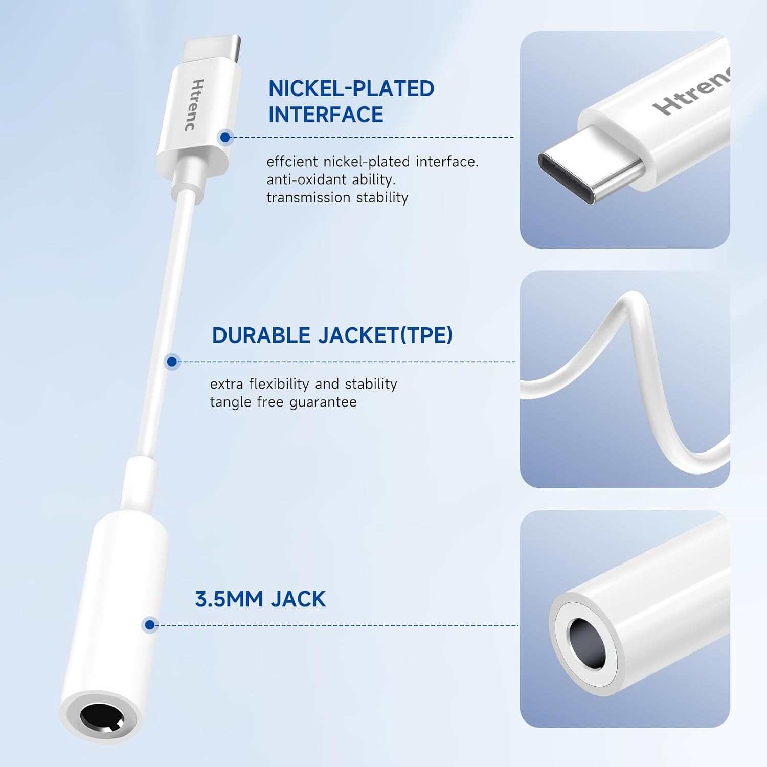 Thumbnail 1 de USB C to 3.5mm Headphone Jack Adapter 2-Pack